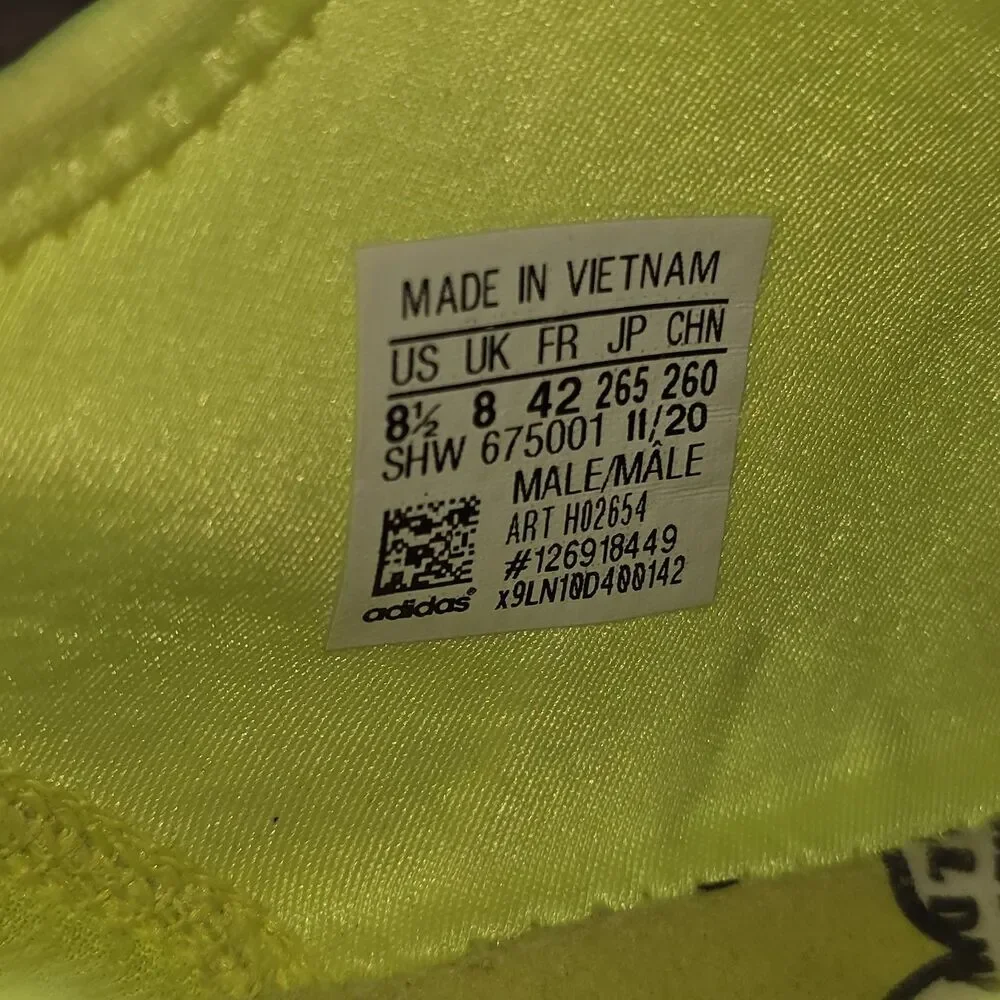 Adidas NMD R1 V2 Men's Size 8.5 Women's Sz 9.5 Solar Yellow Running Shoes H02654
